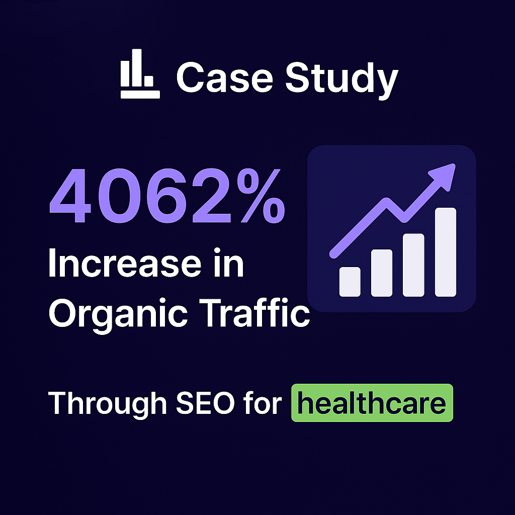 4062% Increase in Organic Traffic Through SEO in health care